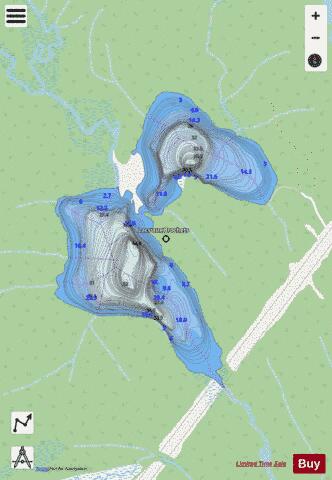Brochets, Lacs aux depth contour Map - i-Boating App - Streets