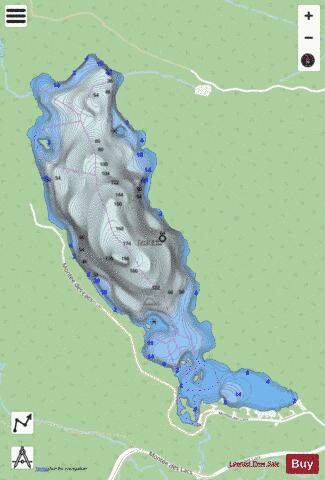 Cain, Lac depth contour Map - i-Boating App - Streets