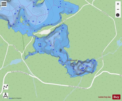 Causapscal, Lac depth contour Map - i-Boating App - Streets