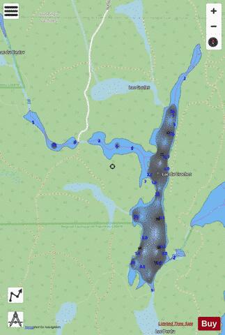 Crochet, Lac du depth contour Map - i-Boating App - Streets