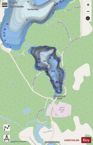 Dame, Lac de la depth contour Map - i-Boating App - Streets