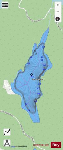 De Quen, Lac depth contour Map - i-Boating App - Streets