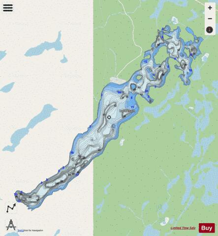 Denain, Lac depth contour Map - i-Boating App - Streets