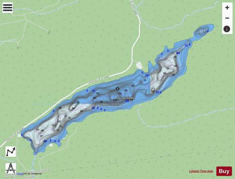 Diable, Lac au depth contour Map - i-Boating App - Streets
