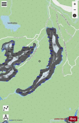 Dodds, Lac depth contour Map - i-Boating App - Streets