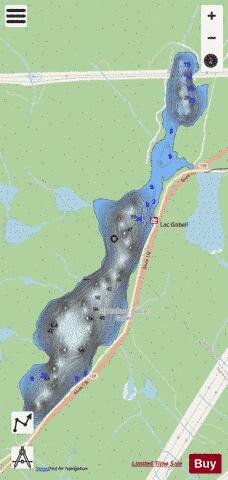 Gobeil  Lac depth contour Map - i-Boating App - Streets