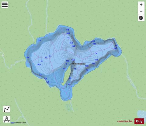 Goelands, Lac aux depth contour Map - i-Boating App - Streets