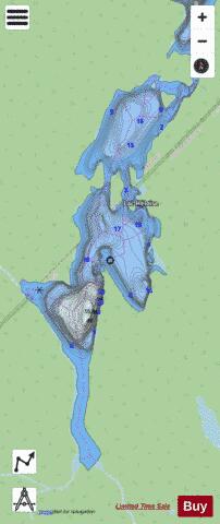 Lac Heloise depth contour Map - i-Boating App - Streets