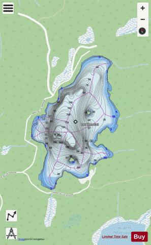 Honorat, Lac depth contour Map - i-Boating App - Streets