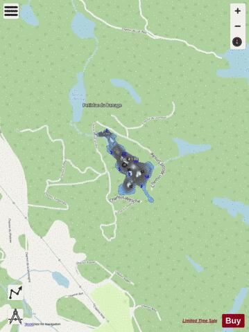 Lac Lecomte depth contour Map - i-Boating App - Streets