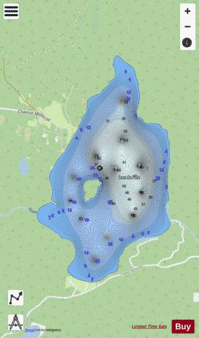 Lac De L Isle depth contour Map - i-Boating App - Streets