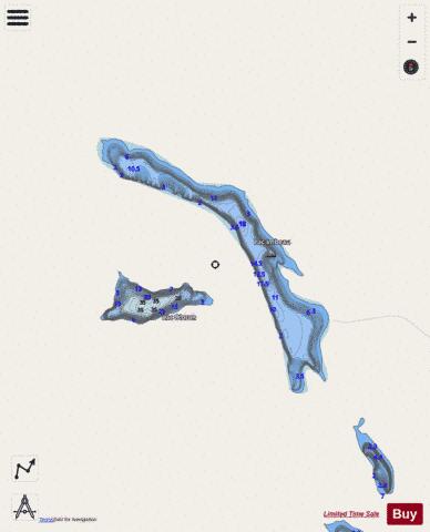 Imbeau  Lac depth contour Map - i-Boating App - Streets
