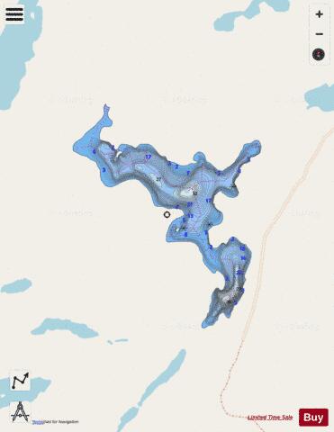 Lac No 96686 depth contour Map - i-Boating App - Streets