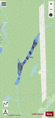 Long  Lac depth contour Map - i-Boating App - Streets