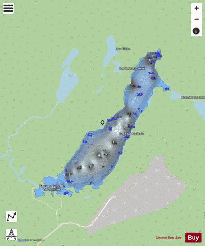 Malbaie  Petit Lac depth contour Map - i-Boating App - Streets