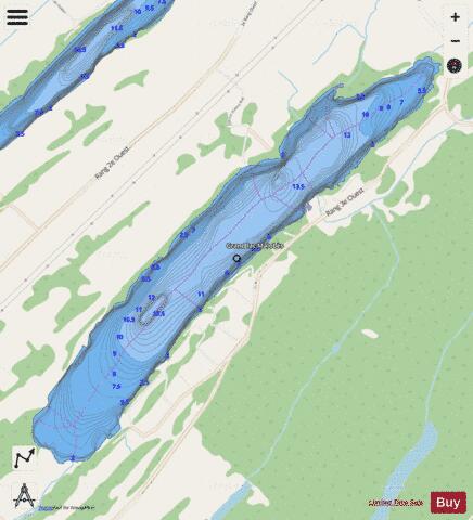 Malobes, Grand lac depth contour Map - i-Boating App - Streets