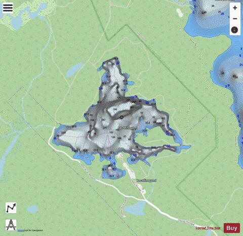 Minogami, Lac depth contour Map - i-Boating App - Streets