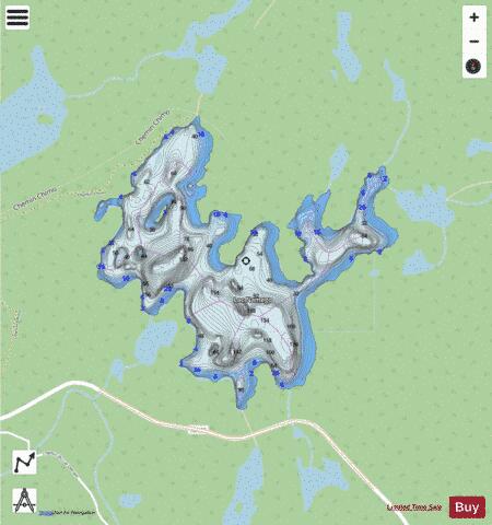 Namego, Lac depth contour Map - i-Boating App - Streets