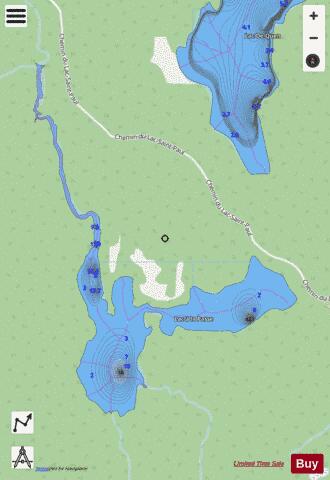 Passe, Lac a la depth contour Map - i-Boating App - Streets