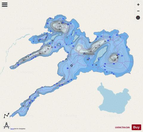 Desforges, Lac depth contour Map - i-Boating App - Streets