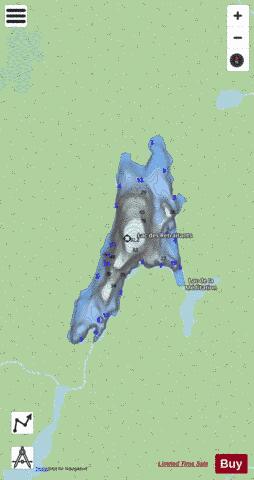 Lac # 40808 depth contour Map - i-Boating App - Streets