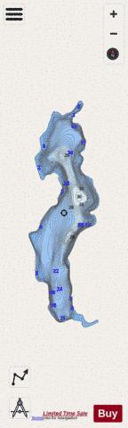 Lac # 82910 depth contour Map - i-Boating App - Streets