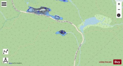 Lac de la Montagne depth contour Map - i-Boating App - Streets