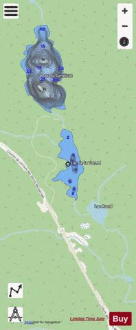 Tonne  Lac De La depth contour Map - i-Boating App - Streets