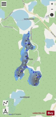 Toote  Lac depth contour Map - i-Boating App - Streets