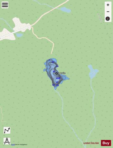Truite  Lac A La depth contour Map - i-Boating App - Streets