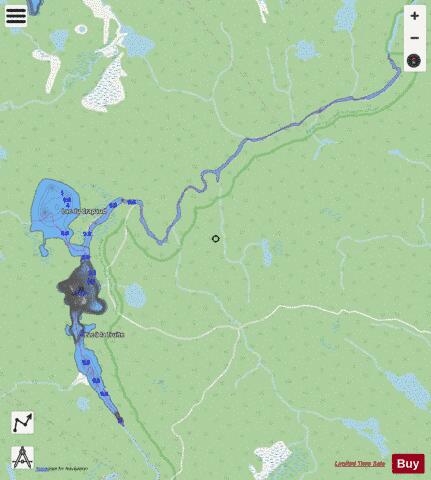 Truite, Lac a la depth contour Map - i-Boating App - Streets