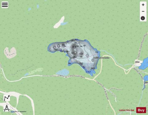 Truite, Petit lac a la depth contour Map - i-Boating App - Streets