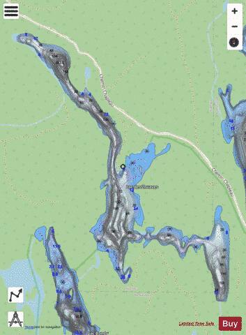 Zouaves, Lac des depth contour Map - i-Boating App - Streets