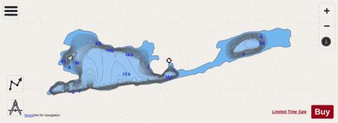 Aikenhead Lake depth contour Map - i-Boating App - Streets