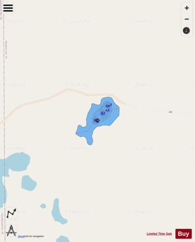 Alkali Lake depth contour Map - i-Boating App - Streets