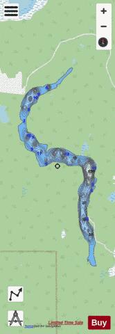 Branch Lake depth contour Map - i-Boating App - Streets