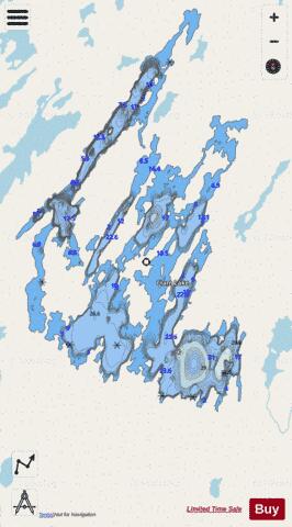 Clam Lake depth contour Map - i-Boating App - Streets