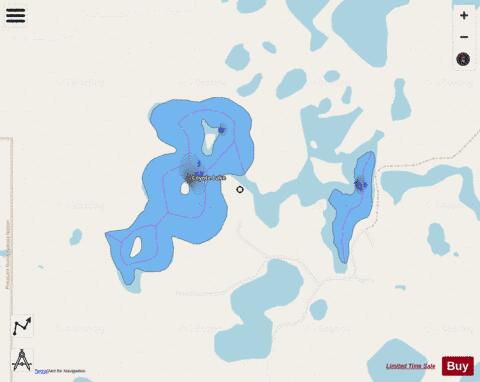 Coyote Lake depth contour Map - i-Boating App - Streets