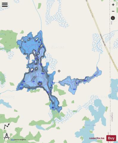 Creighton Lake depth contour Map - i-Boating App - Streets