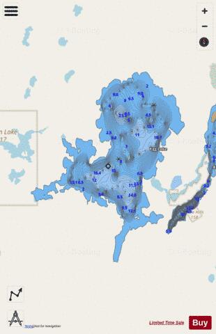 Egg Lake depth contour Map - i-Boating App - Streets