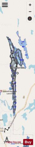 Mosher Lake depth contour Map - i-Boating App - Streets