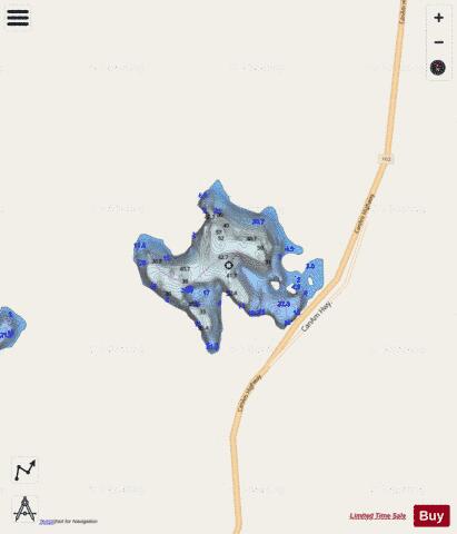 Mullock Lake depth contour Map - i-Boating App - Streets