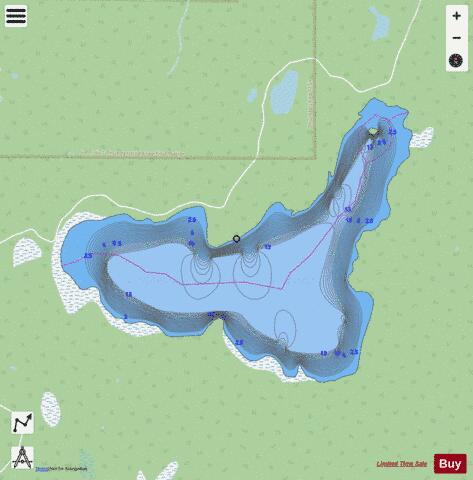 Pebble Lake depth contour Map - i-Boating App - Streets