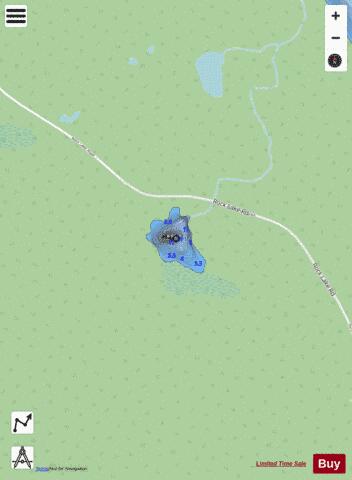 Sedge Lake depth contour Map - i-Boating App - Streets
