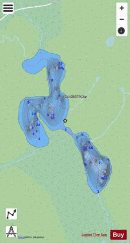 Snowfield Lake depth contour Map - i-Boating App - Streets