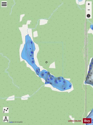 Zapee Lake depth contour Map - i-Boating App - Streets