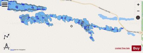 Annabel Lake depth contour Map - i-Boating App - Streets