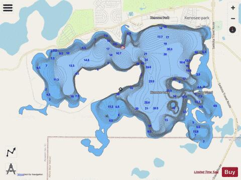 Kenosee Lake depth contour Map - i-Boating App - Streets
