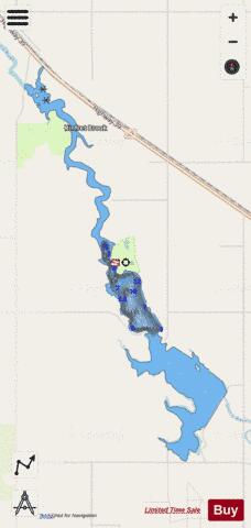 Nickle Reservoir (Weyburn Hospital Dam) depth contour Map - i-Boating App - Streets