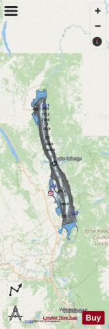 Laberge depth contour Map - i-Boating App - Streets